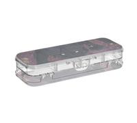 EtherSpher Mystical Black Lions - Estuche de plástico transparente de 2 capas para artículos de papelería con tapa