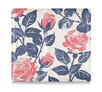 EtherSpher Nautical Beach Ocean Style Roses Safari - Funda de piel para registro de coche y tarjeta de seguro, funda esencial para tarjetas, documentos esenciales, documentos de licencia de conducir,