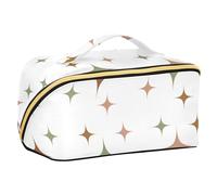 EtherSpher Neceser con divisores, diseño de San Valentín, color marrón y verde, con compartimentos y asa