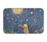 EtherSpher Night Under Blue Stars Moon Summer Pet - Cama de refrigeración para mascotas, camas para gatos para chihuahua, exterior, alfombra no eléctrica, refrescante para mascotas, M