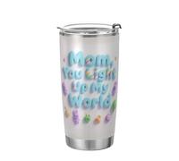 EtherSpher Regalos para mamá de parte de hija, hijo, Navidad, cumpleaños, regalo para madres, vaso para papá de 20 onzas con tapas, tazas de café con aislamiento al vacío de acero inoxidable rosa
