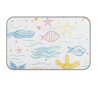 EtherSpher Sea Color Pencil Summer Dog Cooling Pad Auto Cooling Pet Shop Cool Pet Pad para cachorros gatos interior suave esterilla refrescante para Perros M