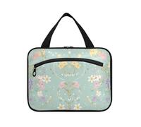 EtherSpher Simple Spring Flowers - Bolsa de viaje para colgar artículos personales con gancho, bolsa de diseño unisex para hombres y adultos, organizador de maquillaje para vacaciones L, flores de
