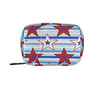 EtherSpher Stripe Stars 4 de julio bolsas de medicina para el Día de la Independencia con compartimentos desmontables, práctico organizador de viaje para bolso, Stripe stars 4th Of July Independence