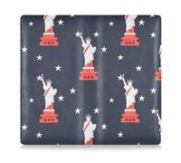 EtherSpher White Liberty Design Independence Day - Funda de piel para registro de automóvil y seguro para cualquier coche, camión, motocicleta, remolque o barco, Diseño blanco Liberty Día de la