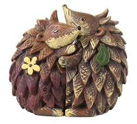 Ethically Sourced Par de ERIZOS abrazan - los Amigos del Bosque - Resina Ornamento - Juego de 2-10 cm