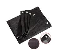 eThick - Cubierta de privacidad de malla de alambre negro de 3 x 4 m, impermeable y permeable al aire con ojales, pantalla duradera para jardín, patio, piscina y protección de valla