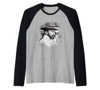 Ethiopian Emperor Young Haile Selassie Face Rasta Camiseta Manga Raglan