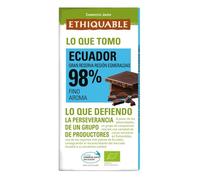 Ethiquable Chocolate Negro 98% Cacao Ecuador Bio - 100 gr