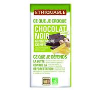 Ethiquable Chocolate Negro con Jengibre Confitado Bio - 100 gr