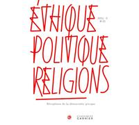 Ethique, Politique, Religions: Receptions de la Democratie Grecque: 2024 - 2, n° 25