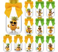 Ethisa Paquete pequeρo de 12 regalos de fiesta de piρa Tarros de dulces con cintas y pegatinas Botellas de decoraciσn de fiesta de piρa colad