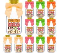 Ethisa Paquete pequeρo de 12 regalos de fiesta jσvenes salvajes y tres Tarros de caramelos con cintas y pegatinas Botellas de decoraciσn de f