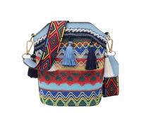 Ethnic Backpack Carrier - Handmade School Bag, Shoulder Bag with Fabric Design, Fashion Accessory, Casual Carry, Trendy Tote for Work Commuting Outdoor Travel Girls Phone Organizing Belongings