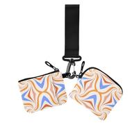 Ethnic Bohemia Mystery Dizzy - Tarjetero para mujer, protector delgado desmontable para tarjetas de identidad con bolsillo con cremallera para mujer, 2 paquetes