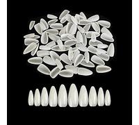 Ethnic Choice Natural Full Cover Stiletto Acrylic False Fake Nail Tips For Nail Salon Nail Shop | multi | 100 Pieces