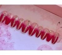 Ethnic Choice press on nails for women's, fake nails with glue with nail art Designer Reusable fake nail, acrylic nails, all hand made nail design nail set, nail light weight matte finish