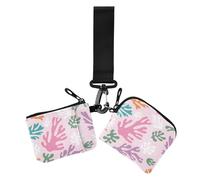 Ethnic Fashion Corals Ocean - Carteras para mujer, carteras de tarjetas con cambio minimalista, cartera con correa de muñeca, 2 paquetes