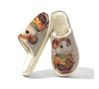 Ethnic Hamster - Pantuflas de espuma viscoelástica para mujer, diseño de dibujos animados, multicolor, 40/40.5 EU