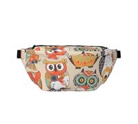 Ethnic Owls - Riñonera cruzada con correa ajustable para correr, senderismo, viajes, multicolor, Talla única, Mochila de senderismo