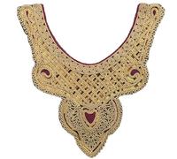 Ethnic Styles - Apliques bordados de encaje con lentejuelas para coser en fiestas y bodas, vestidos bordados