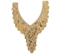 Ethnic Styles - Apliques bordados de encaje con lentejuelas para coser en fiestas y bodas, vestidos bordados