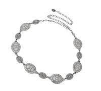 Ethnic Styles - Cadena de cintura de metal de longitud ajustable, elegante joyería corporal para festivales y fiestas en la playa