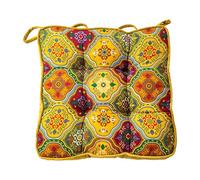 Ethnic Styles - Cojín para silla, 40 x 40 cm, tela de poliéster con parte inferior antideslizante, para decoración de oficinas en casa, multiusos, almohadilla para silla