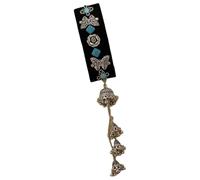 Ethnic Styles - Pinza para el pelo con borlas de mariposa étnica brillante, elegante dije para el pelo para los amantes de la moda moderna