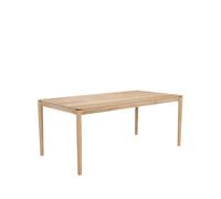 Ethnicraft Mesa de comedor Bok 180x90 cm Roble con aceite duro encerado