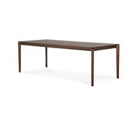 Ethnicraft Mesa de comedor Bok 220x95 cm Lackad teak brown