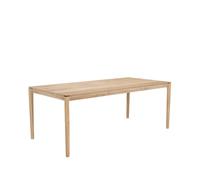 Ethnicraft Mesa de comedor Bok 220x95 cm Roble con aceite duro encerado