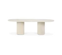 Ethnicraft Mesa de comedor Elements Oblong Blanco roto