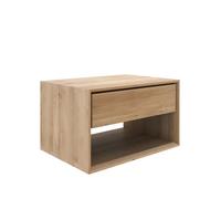Ethnicraft Mesita de noche Nordic II Aceite de cera Oak 1 caja 57 cm