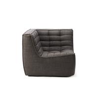 Ethnicraft Módulo de esquina N701 recto Tela dark grey