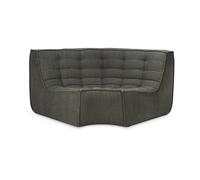 Ethnicraft Módulo de esquina N701 redondeado 90° Tela Moss Eco