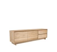 Ethnicraft Mueble multimedia Wave 60x210 cm Roble con aceite duro encerado