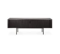 Ethnicraft Mueble para TV Roller Max Lackad teak-negro-2 puertas