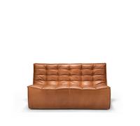 Ethnicraft Sofá de 2 plazas N701 Cuero old saddle brown