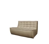 Ethnicraft Sofá de 2 plazas N701 Tela beige