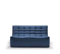 Ethnicraft Sofá de 2 plazas N701 Tela blue
