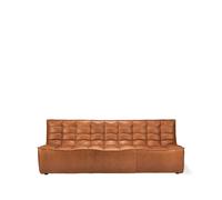 Ethnicraft Sofá de 3 plazas N701 Cuero old saddle