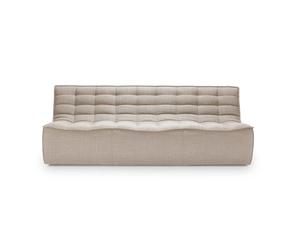 Ethnicraft Sofá de 3 plazas N701 Tela beige