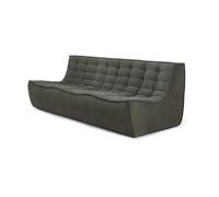 Ethnicraft Sofá de 3 plazas N701 Tela Moss Eco