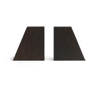 Ethnicraft Sujetalibros Grooves. 2-packkkk Mahogany dark brown