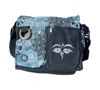 Ethnique Mode Bolso forrado en algodón étnico. Patrones étnicos impresos. Rabat, bolso de hombro de algodón para mujer, estilo indio étnico (Gris 02)