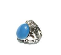 Ethnos Barcelona - Anillo de Plata y Calcedonia Azul. Talla: 15 (17.50mmØ).