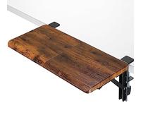 ETHU Bandeja extensora ergonómica para escritorio, bandeja plegable de teclado de gran tamaño, soporte de soporte para escritorio, soporte de reposabrazos para escritorio (madera)