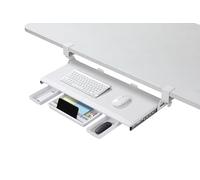 ETHU Bandeja para teclado, 68 x 30 cm, bandeja para teclado grande debajo del escritorio con soporte de abrazadera C, soporte para teclado de ordenador, bandeja de teclado ergonómica para el hogar y