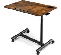 ETHU Mesa de Cama con Ruedas, Mesa de Bandeja rodante, Mesa de Cama del Hospital, Mesa de computadora portátil rodante Junto a la Cama Ajustable...